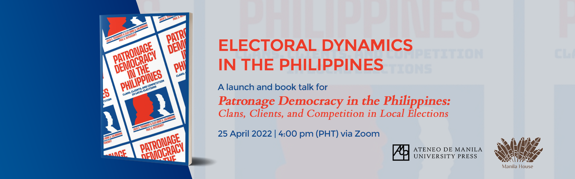 Book Launch: Patronage Democracy in the Philippines
