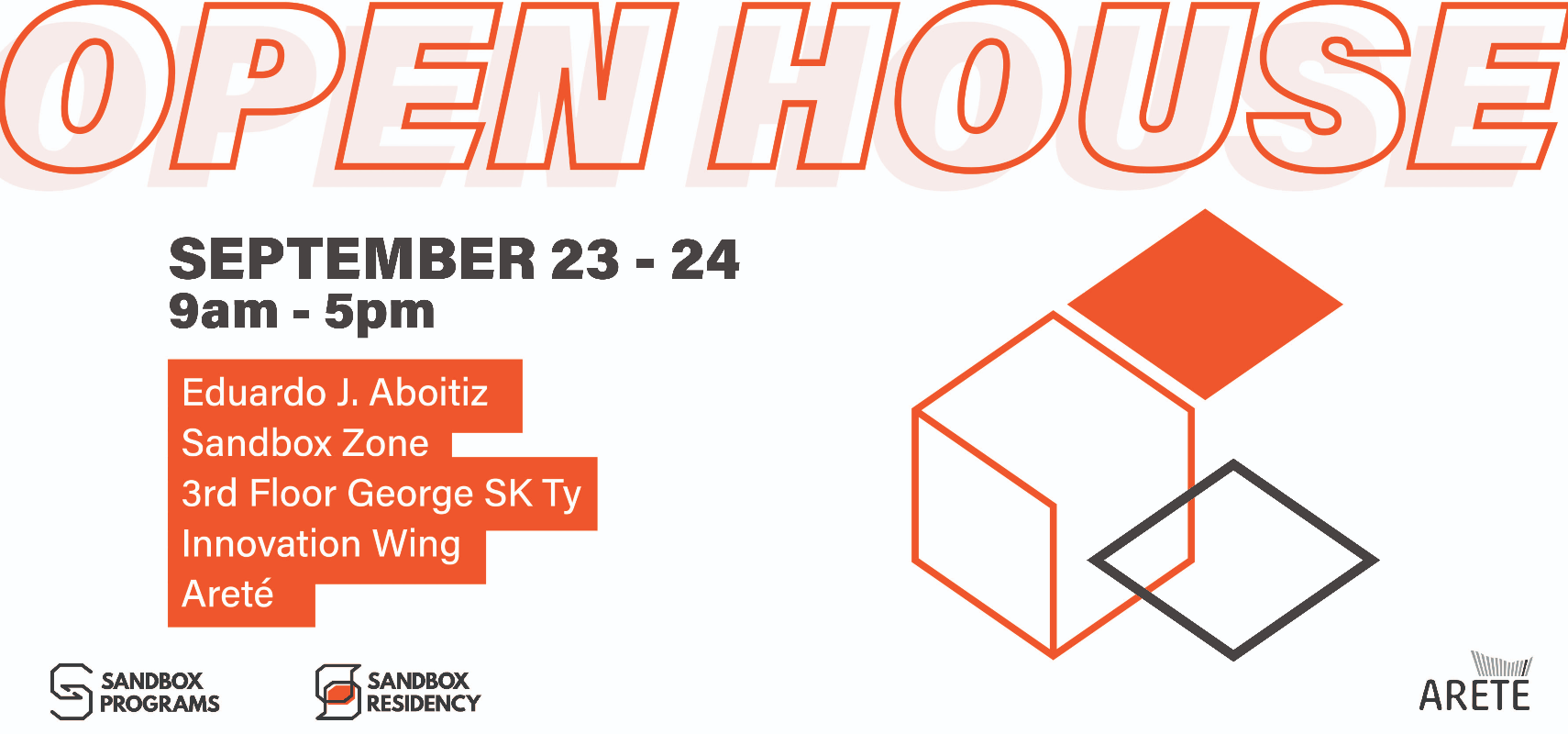 Sandbox Open House banner