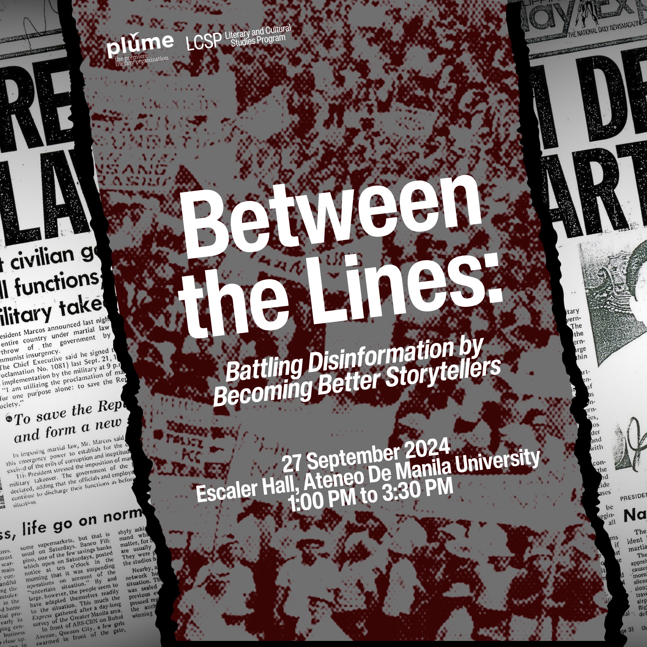 poster for between the lines event