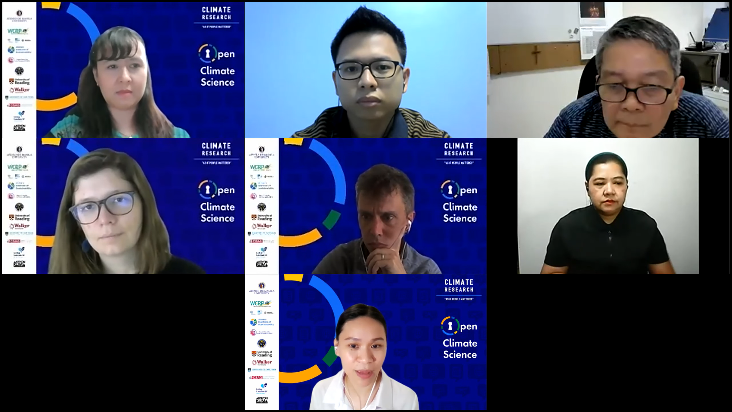 The screenshot shows Dr Gotangco Gonzales, the panel members, Ms Jardeleza Mijares, and a Filipino Sign Language interpreter.