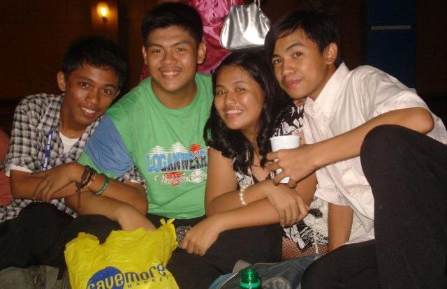 Domingo (second from left) with fellow Pathways students.