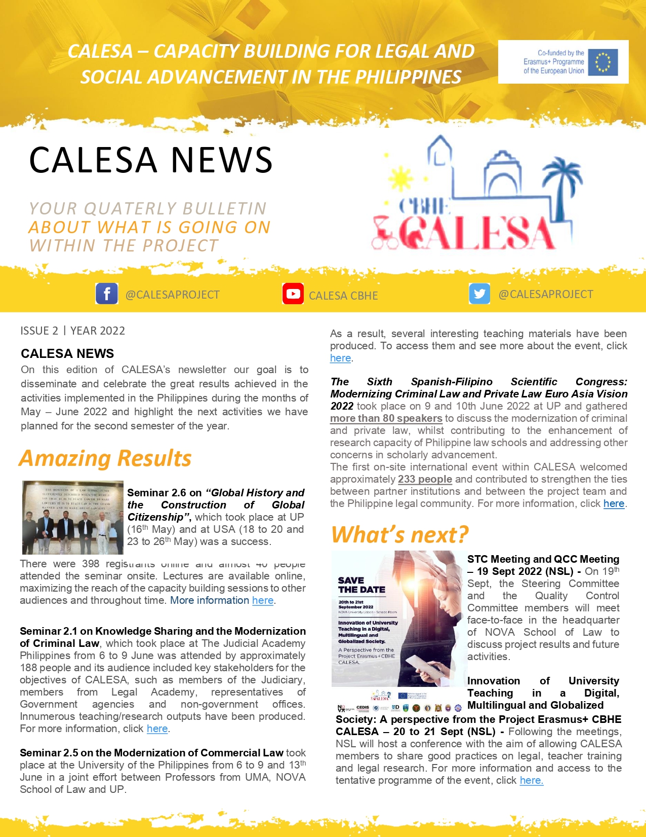 CALESA Quarterly Bulletin (August)