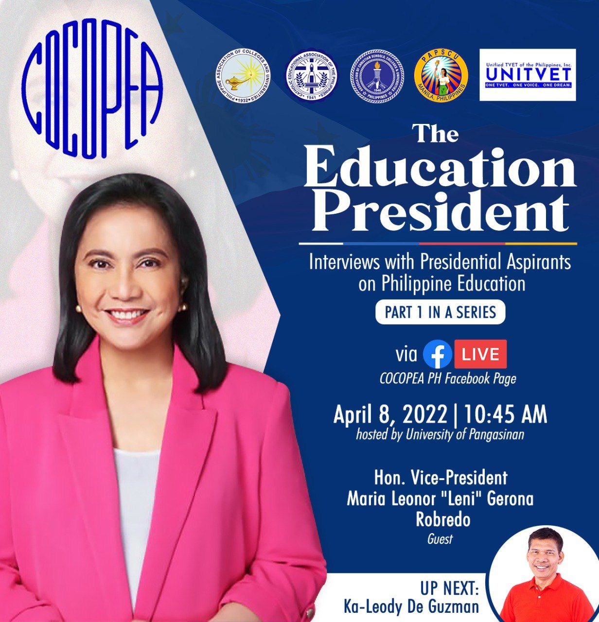 COCOPEA - The Education President interview series - ep 1 (Leni Robredo)