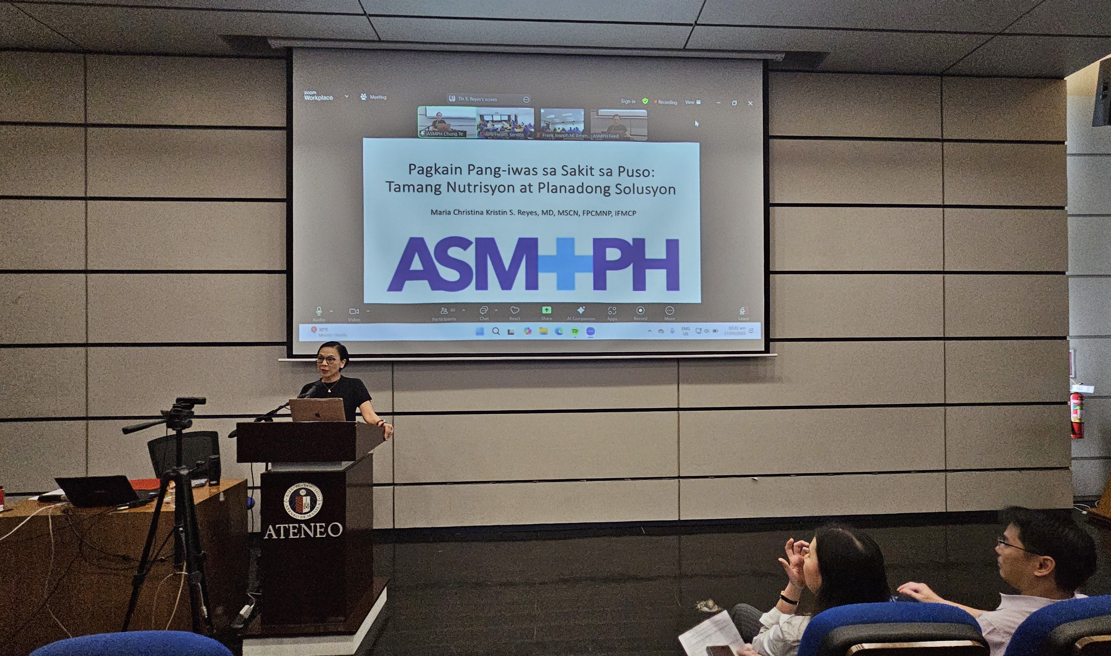 Dr Tin Reyes at the OMW