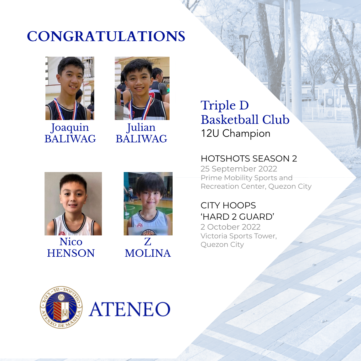 Joaquin Baliwag, Julian Baliwag, Nico Henson, and Z Molina