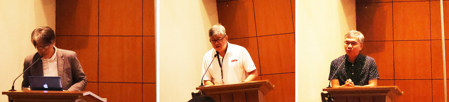 Dr. Rey Vargas for UST; Mr. Raoul Roncal reports after the breakout session; Dr. Ruben Mendoza gives the closing remarks