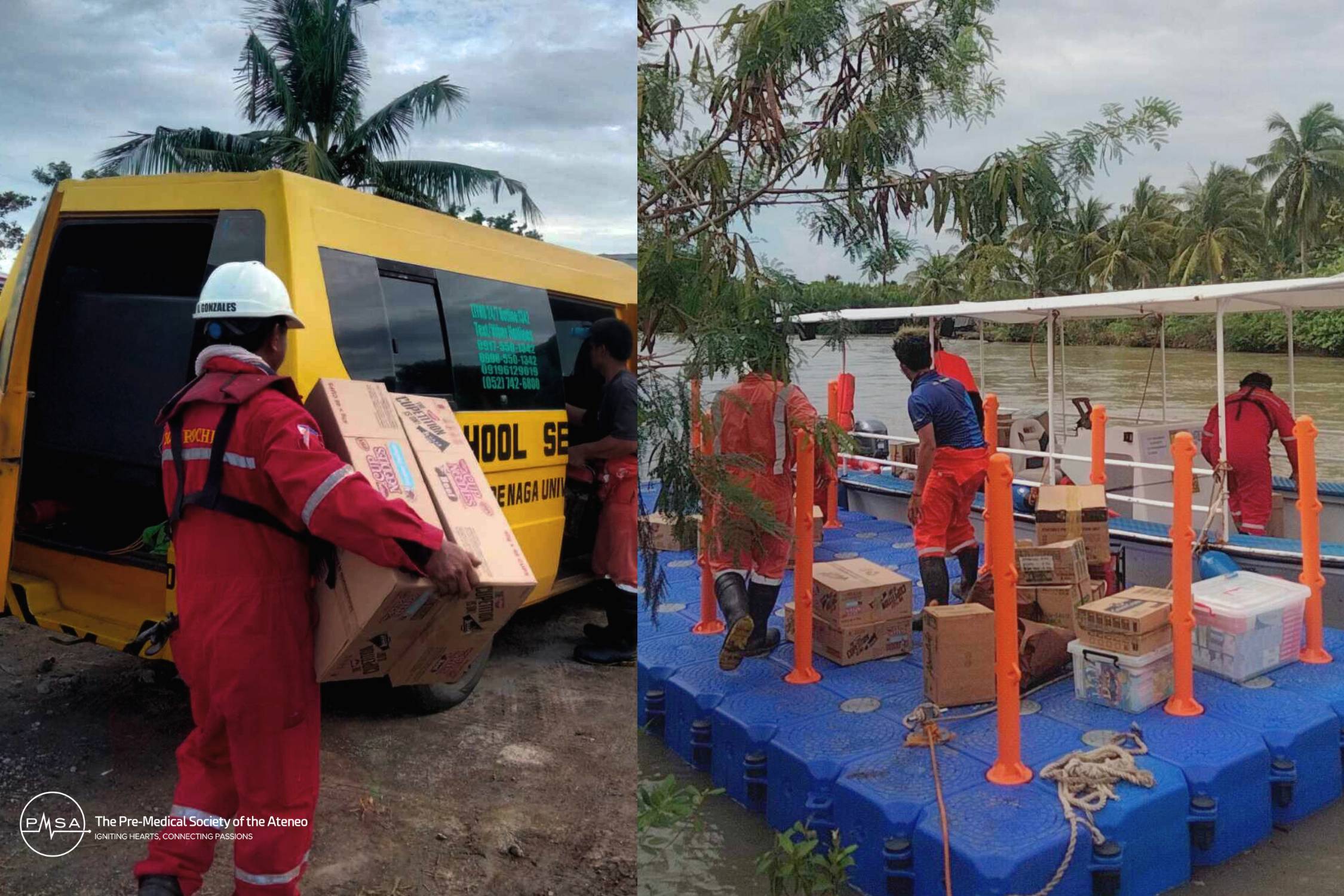 Photo 3. In-kind donations were sent to AdNU through both land and sea travel due to flooding of major roads