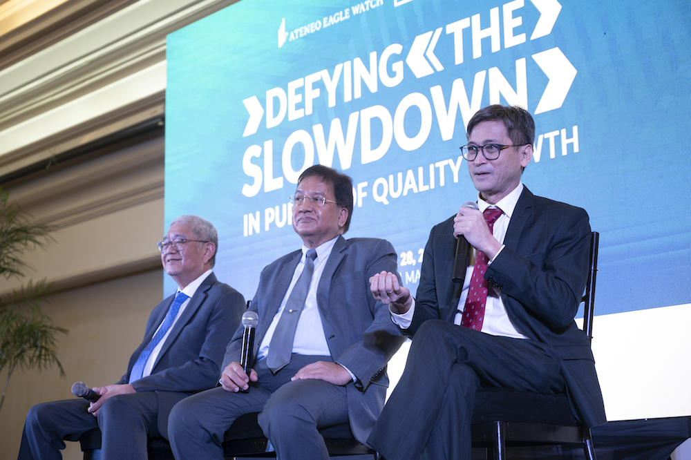 The resource persons of the briefing answer questions during the open forum.