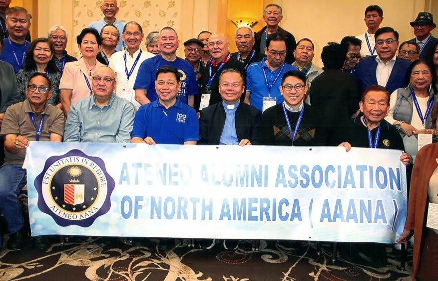 (2nd from left) Office of University Development & Alumni Affairs (OUDAA) Director Fr. Norberto Bautista, SJ posing with the other Ateneo presidents Fr. Mars Tan, SJ (Ateneo de Cagayan) , Fr. Ari Dy, SJ (Ateneo de Naga), and Fr. Ernald Andal, SJ (Ateneo de Zamboanga).
