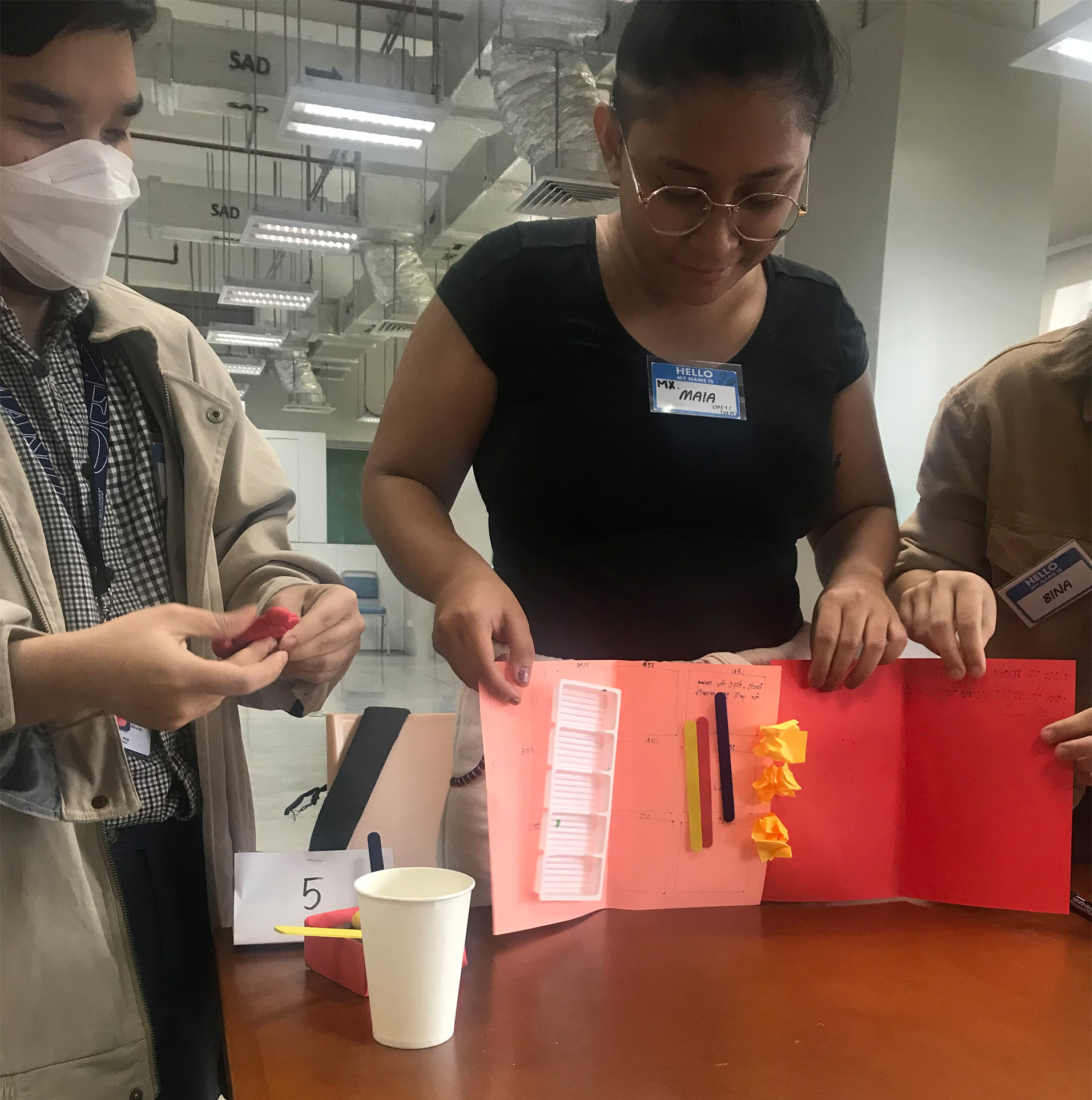 One of the low fidelity prototypes called, "Pupsicle"