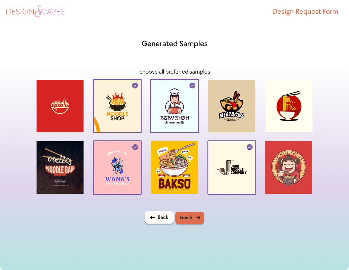 DesignScapes’ image generation through an AI model