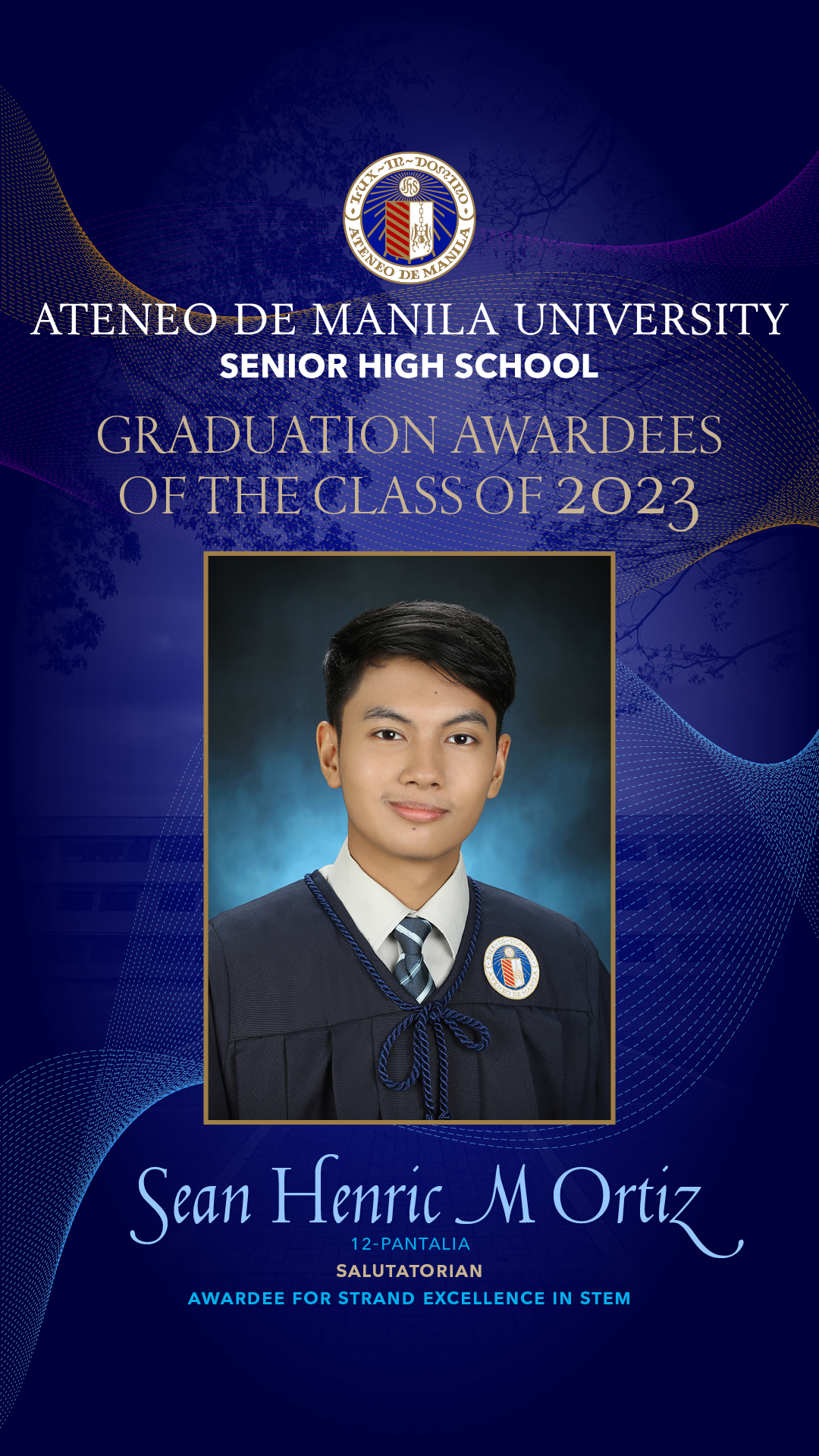 Sean Ortiz, Salutatorian