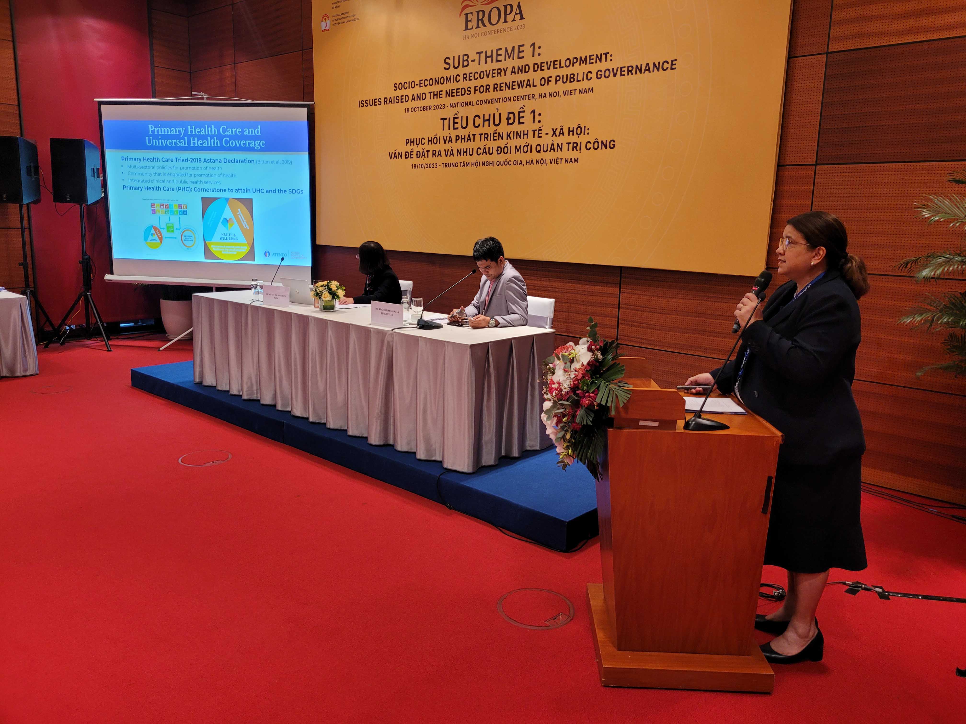ASoG MPM alumna Agbayani presents GIR at the 2023 EROPA Conference