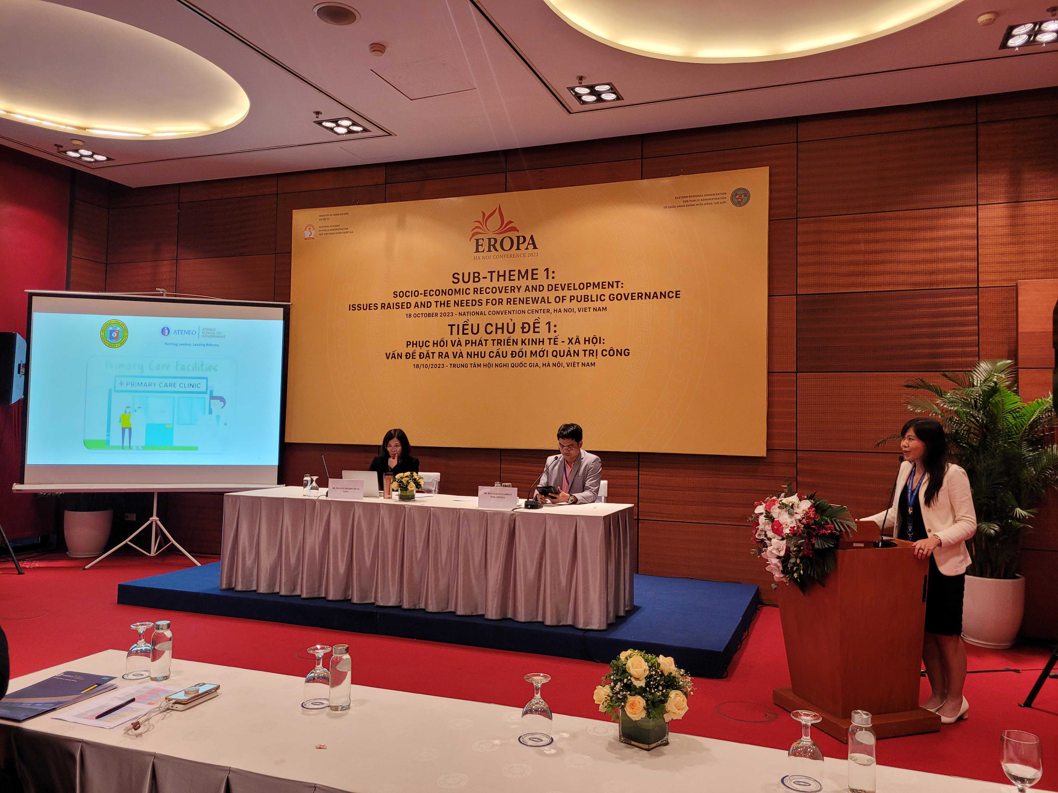 ASoG MPM alumna Ysaac presents GIR at the 2023 EROPA Conference