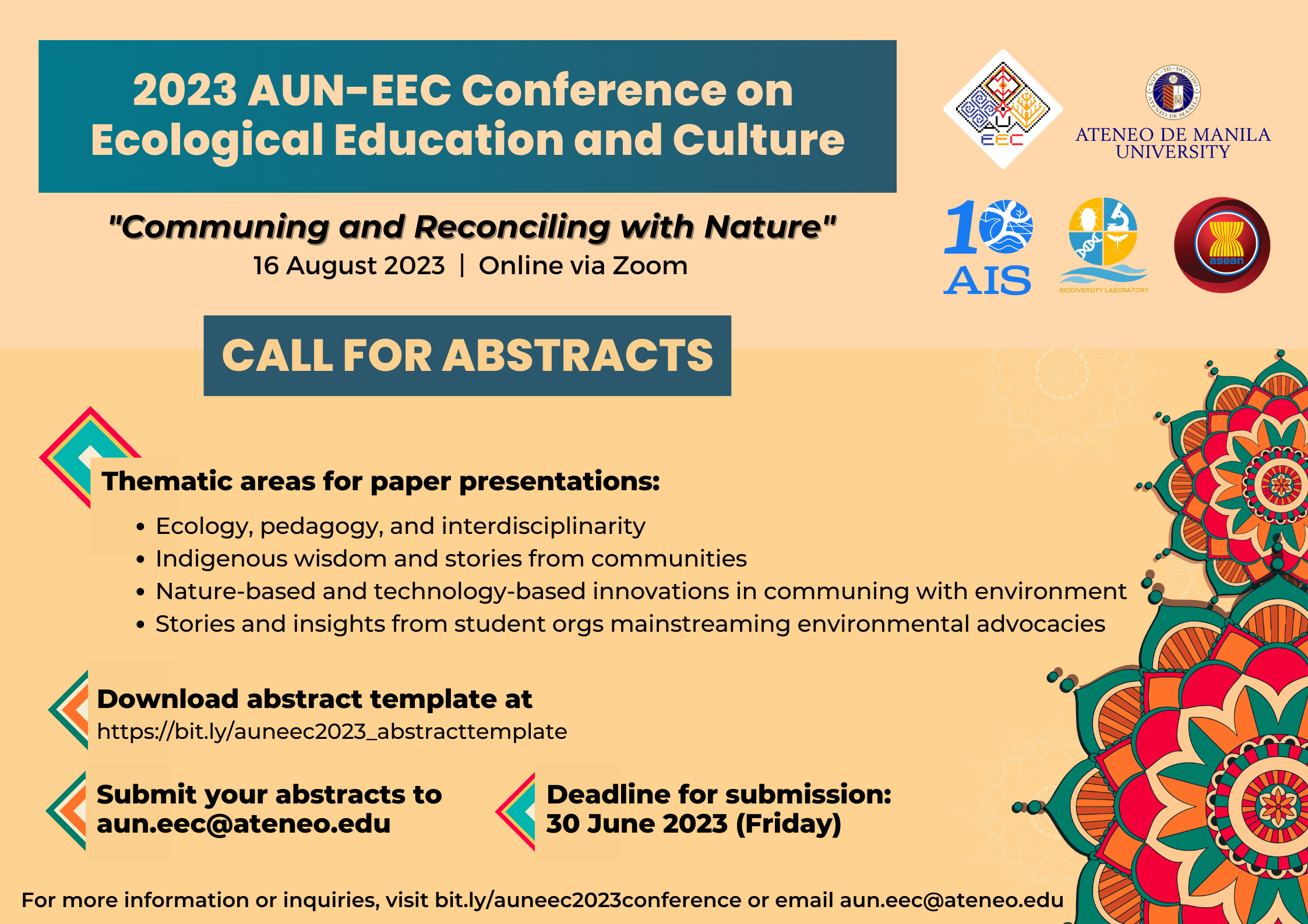 AUN-EEC Call for Abstracts