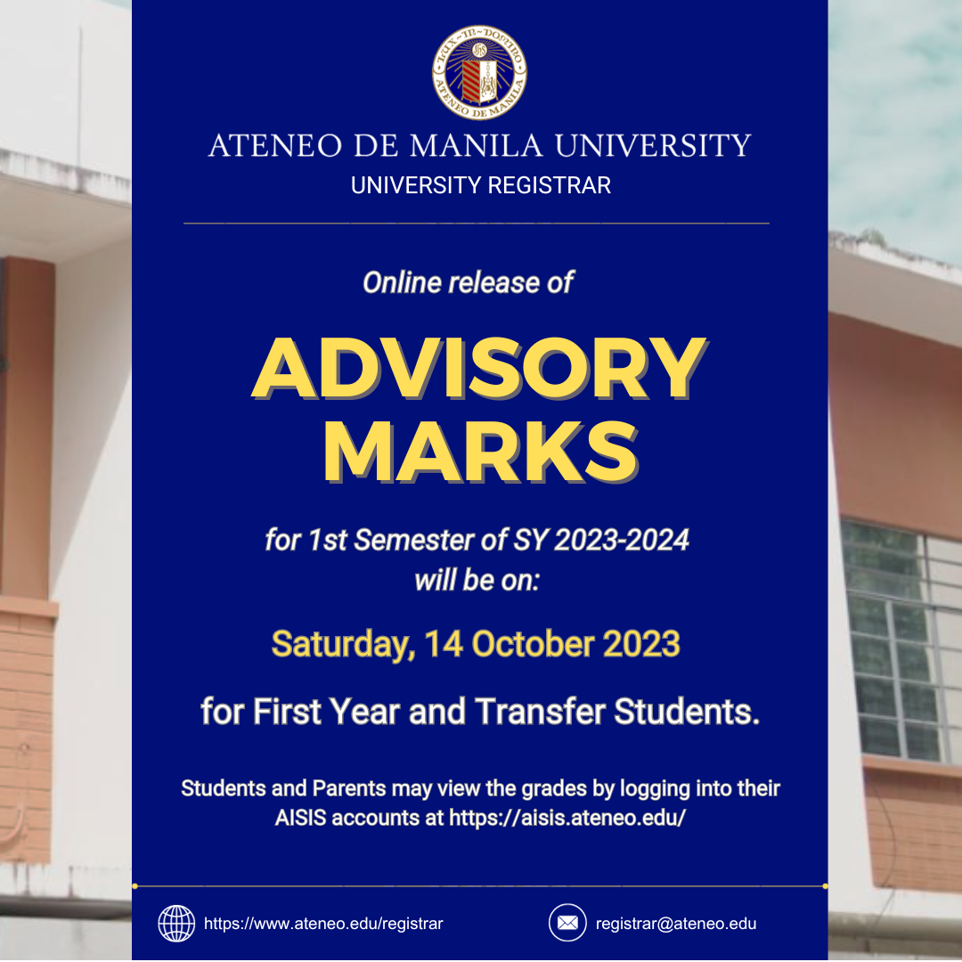 Advisory Marks for 1st Sem SY 2023-2024