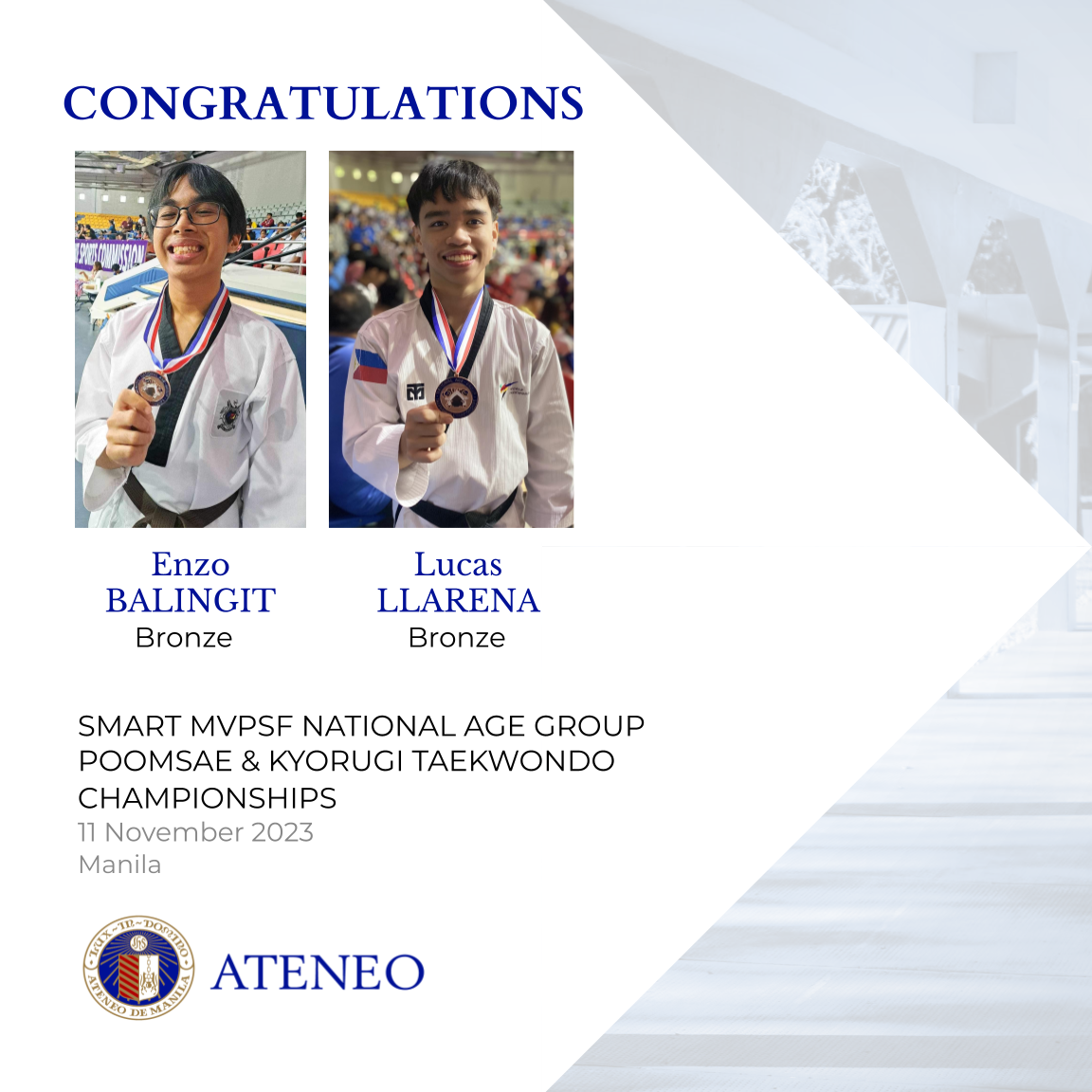 Enzo Balingit and Lucas Llarena