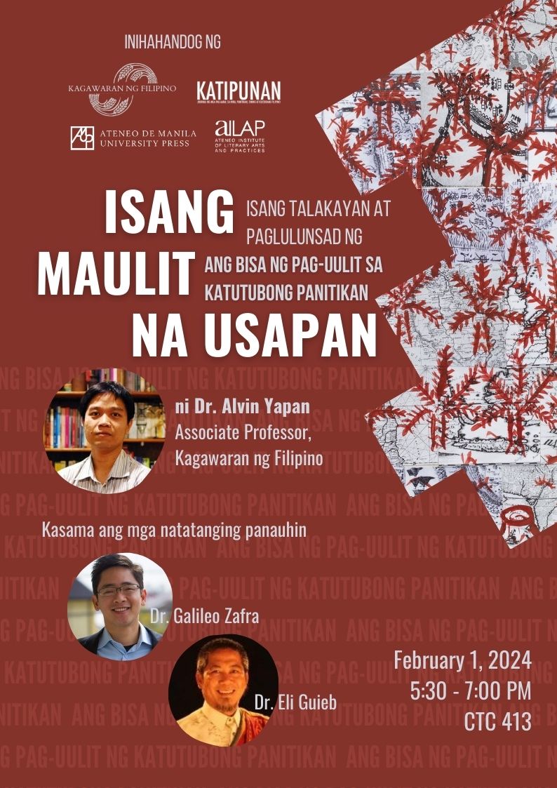 Lunsad Aklat ng Ang Bisa Ng Pag-uulit Ng Katutubong Panitikan