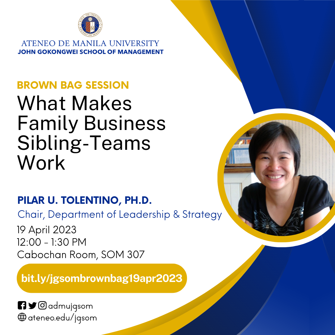 JGSOM Brown Bag Session Apr 19