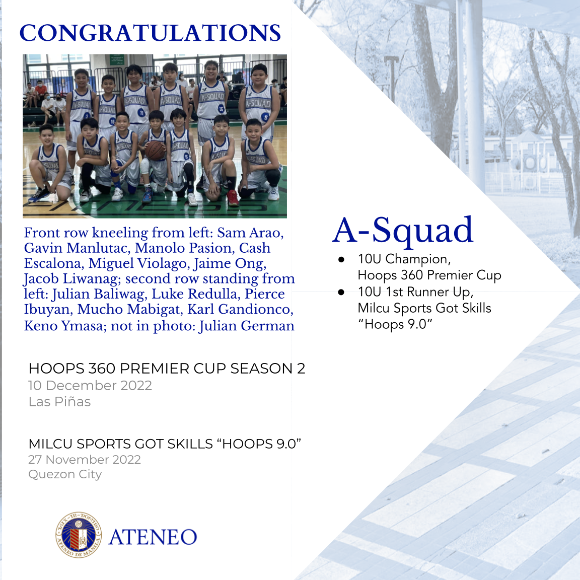 14 members of A-Squad are Ateneans