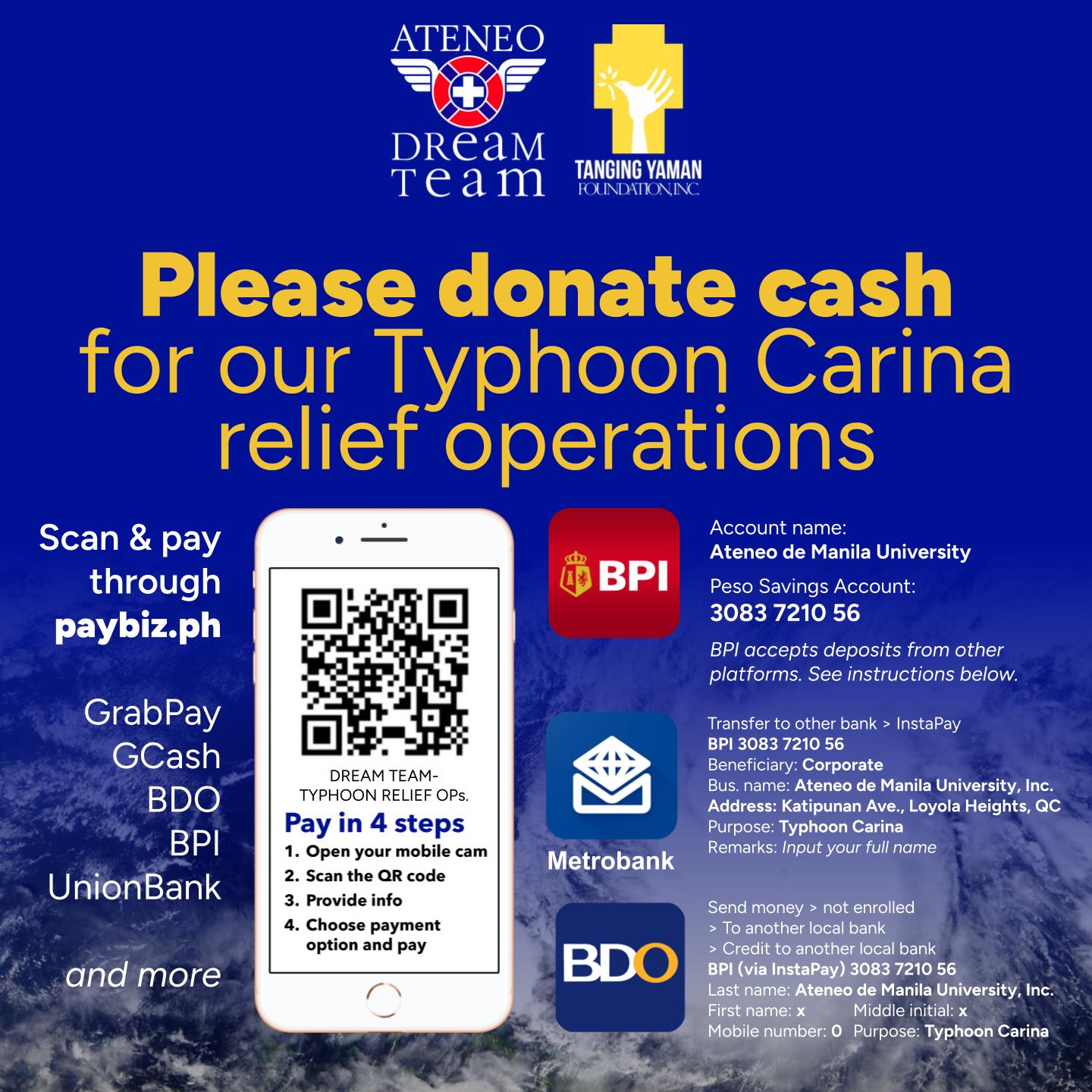 Typhoon Carina Relief Operations