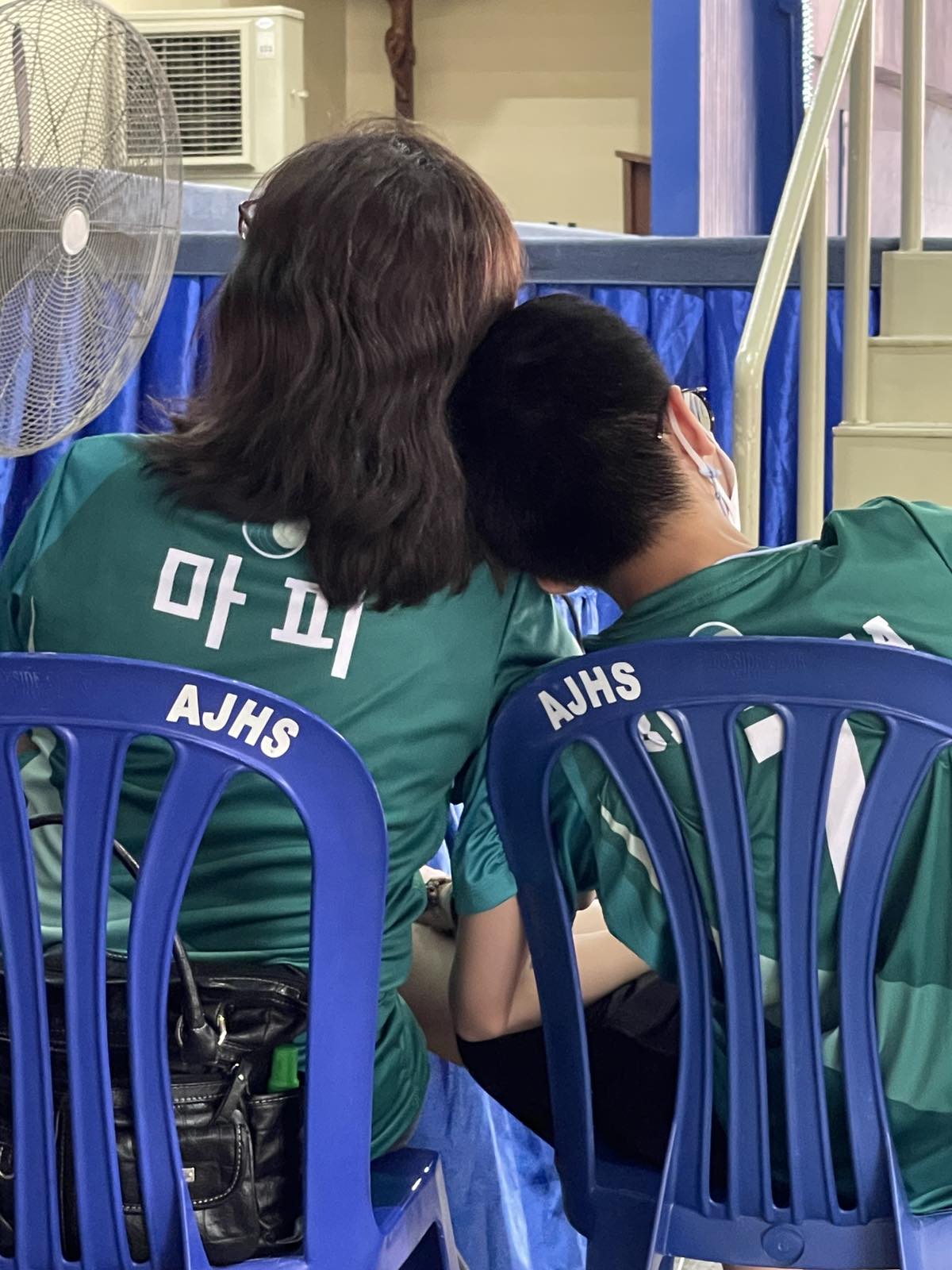 The author with her son