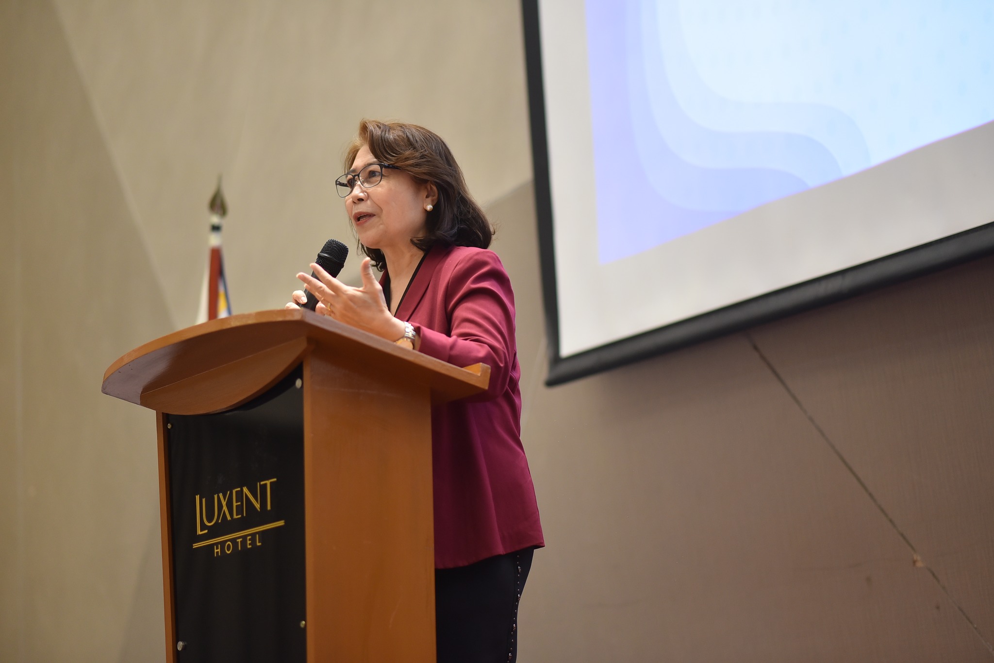 VP Marlu Vilches during the Health Innovations and Learning Enrichment Summit