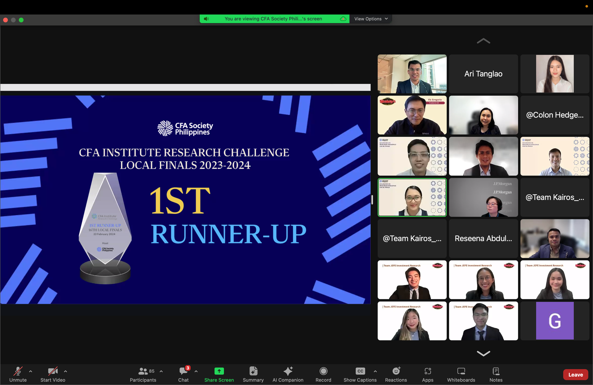 16th CFA IRC body photo