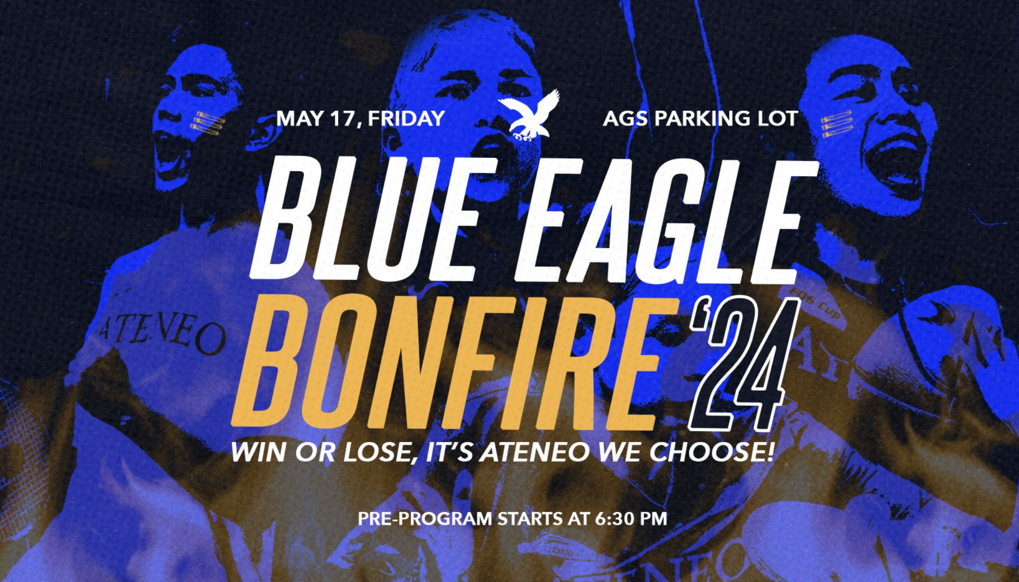 Blue Eagle Bonfire 2024 event poster