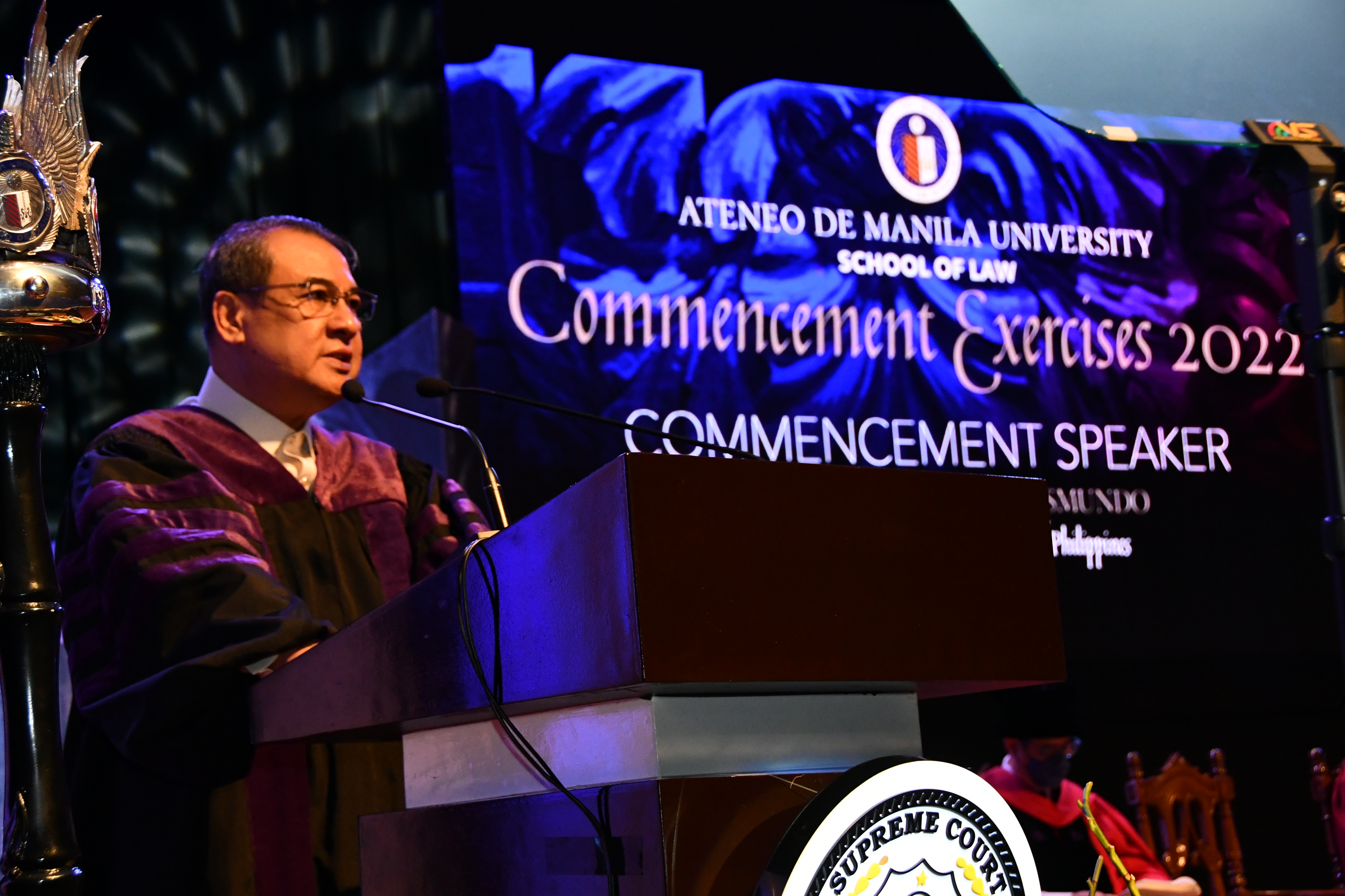 CJ delivers his speech