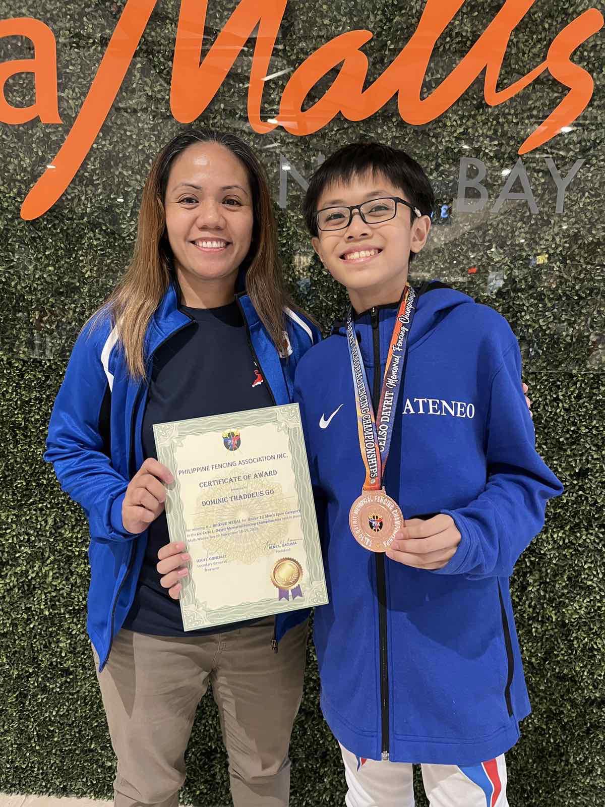 Coach Veena Nuestro and Thade Go