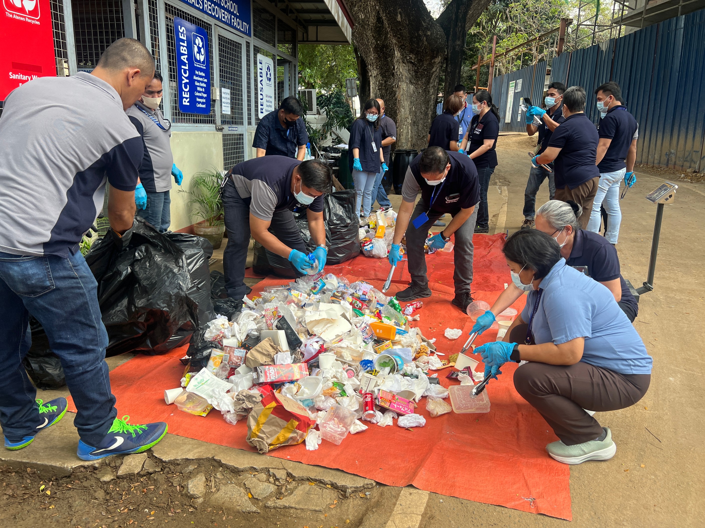 CFMO Staff on Hands-On Waste Audt