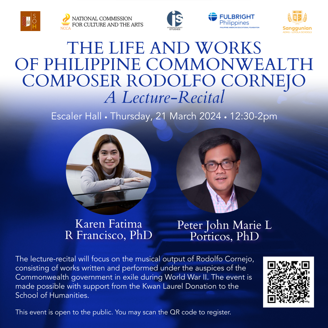 Poster for the Cornejo Lecture Recital