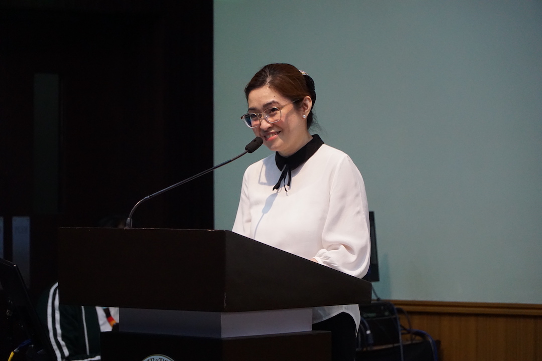 Dr Francisco addressing the audience