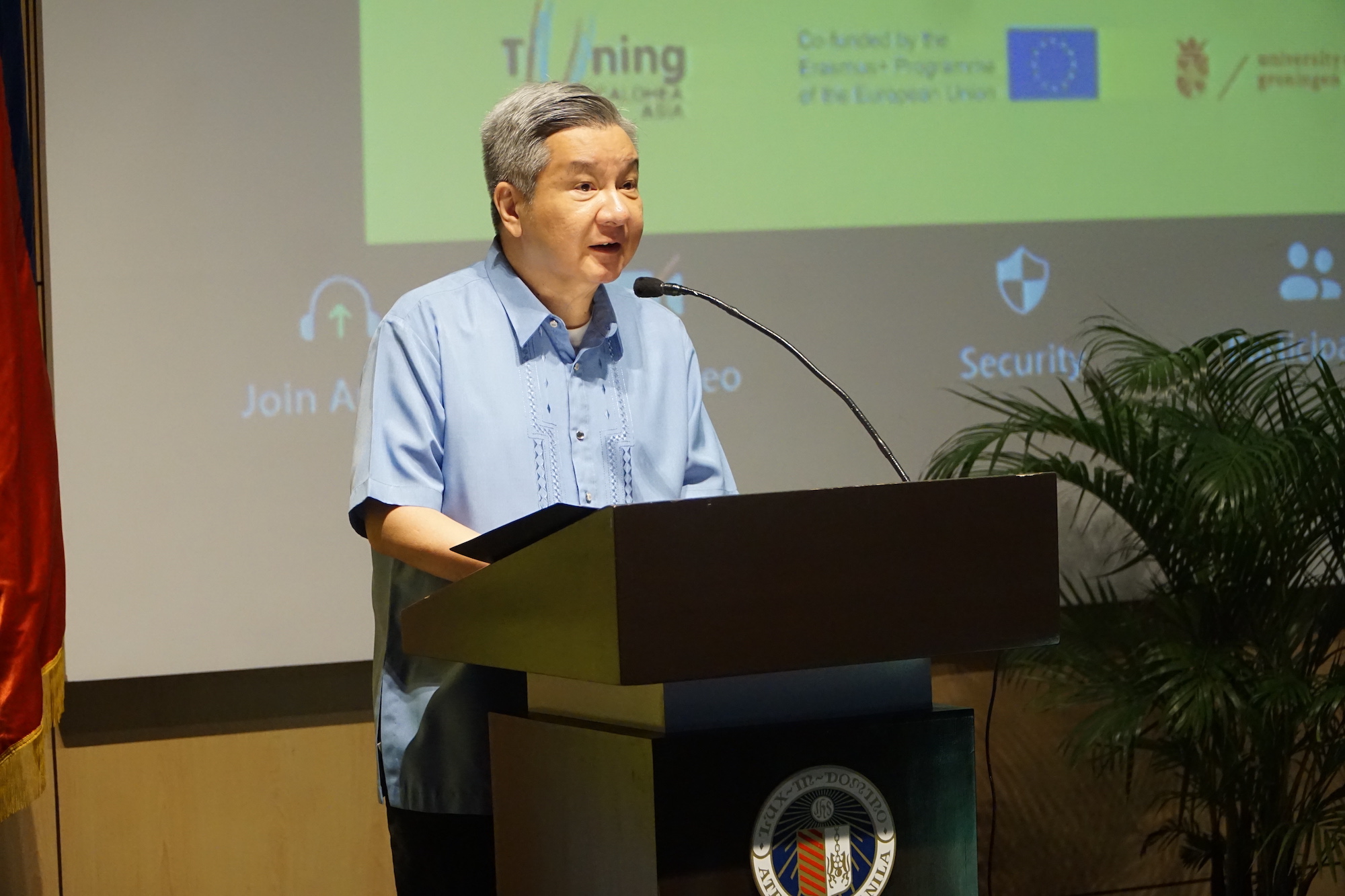 Fr Roberto C Yap SJ delivers his opening remarks