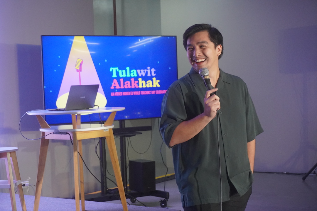 Ateneo alumnus Mike Shimamoto greets the Ateneo faculty "Happy World Teachers' Day" in the loveliest possible way he knows how.