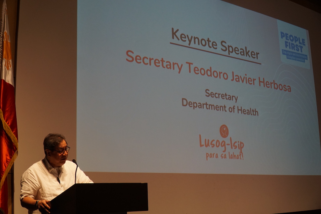 Sec Ted Herbosa gives the afternoon's keynote address