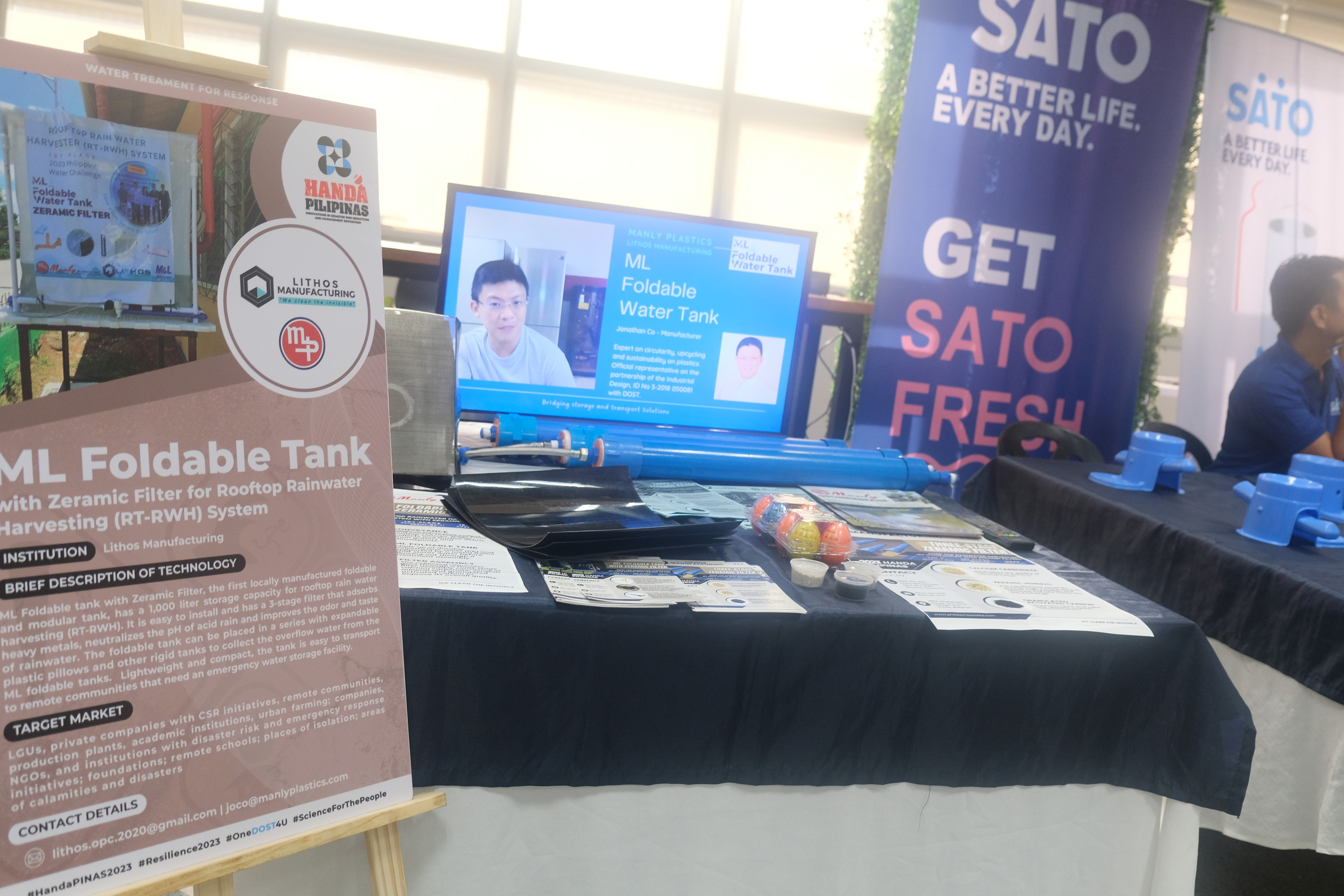 One of the startup exhibits during the event