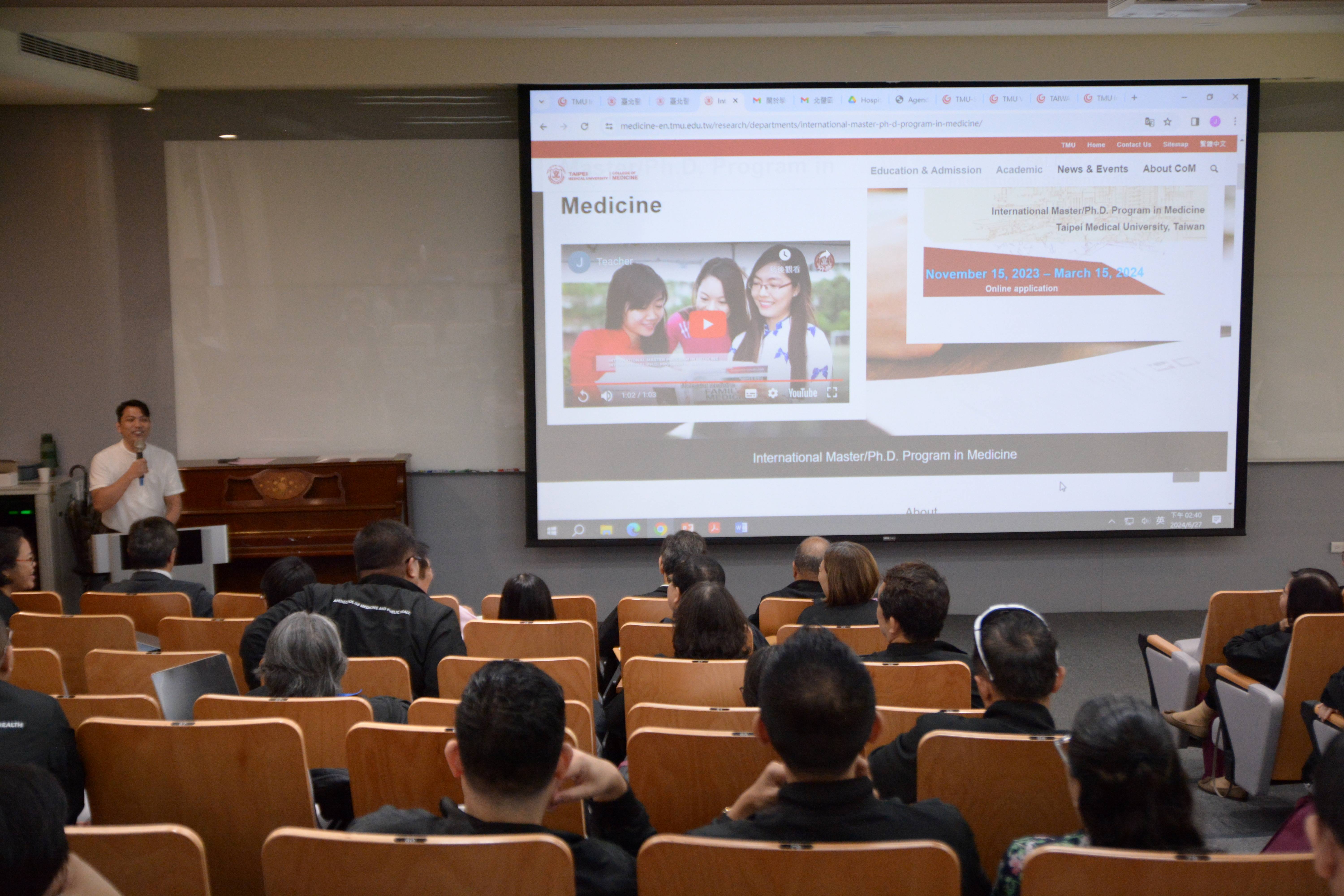 Mr. John Oliver Sayseng, Filipino student in TMU