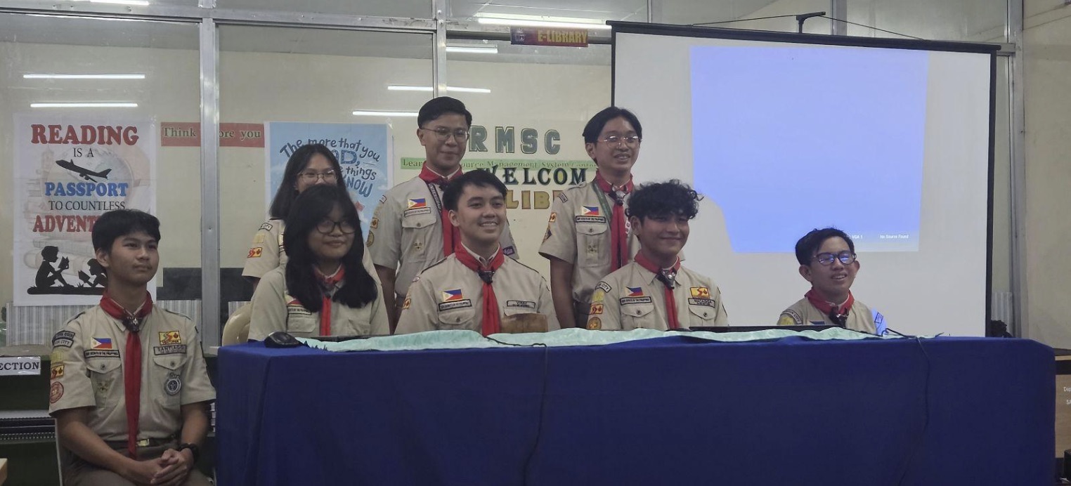 The Elected DSRs (seated) and Organizing Committee (standing) of DSYF 2024. Seated from left: VS/DSR5 Ken Railey Santiago (Balara High School), ES/DSR3 JC Tecson (Don Quintin Paredes High School), PS/DSR1 Joseph Enrico Y. Viray (Ateneo de Manila Junior High School), OS/DSR2 Raphael Joshua Macagga (Balara High School), PS/DSR4 Sean Ethan J. Rivadelo (Ateneo de Manila Junior High School); Standing from left: Jan Lauren Agustin, ES Ynyr Miguel Beltran, Kurt Daniel Lumang