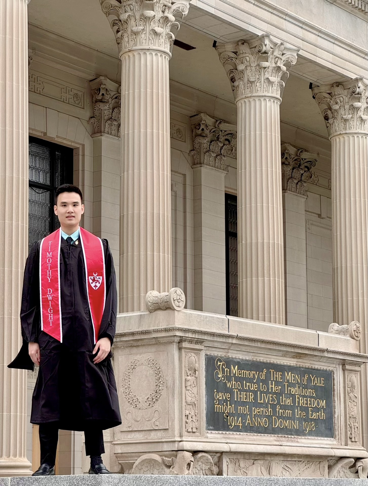 Dion Ong in Yale on graduation day