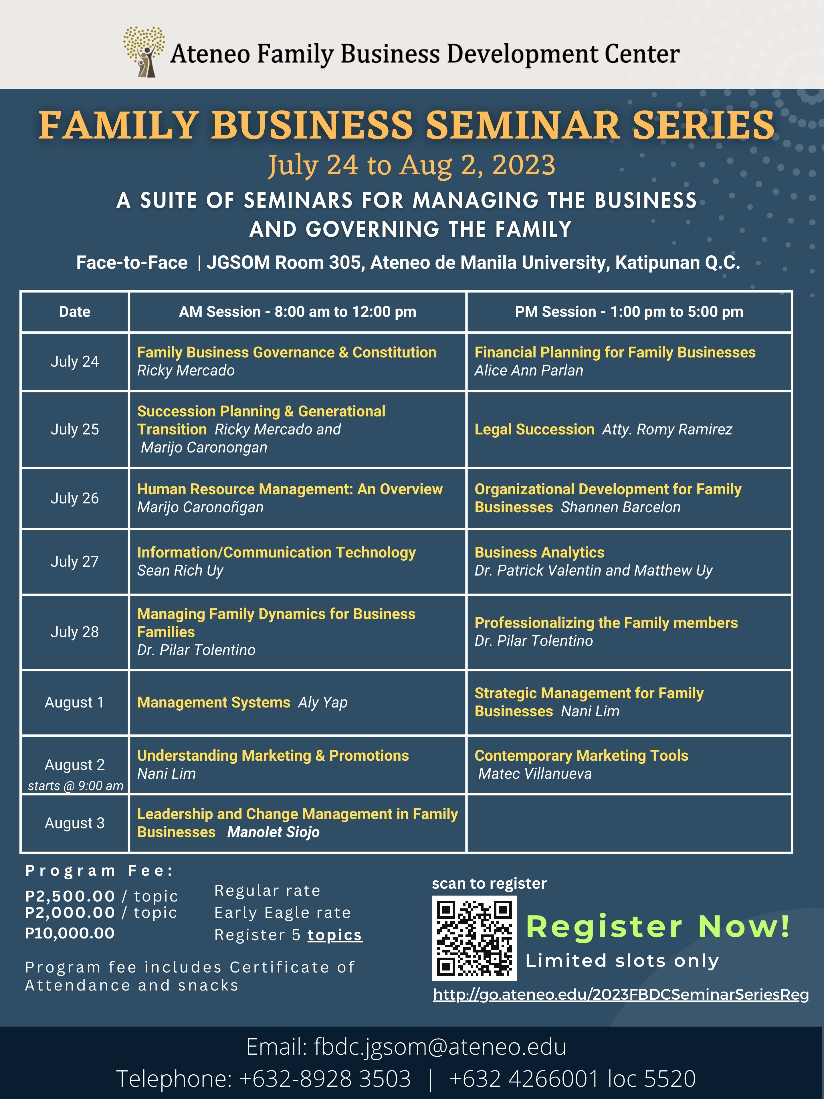 2023 Family Business Seminar Series