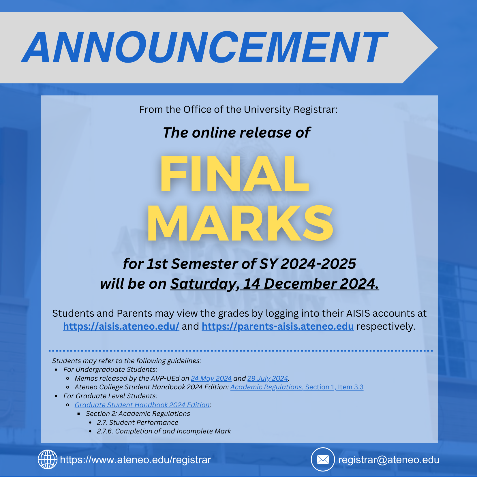 Final Marks First Sem SY 2024-2025