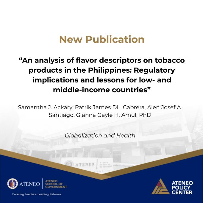 Flavored Tobacco Products in the Philippines: An Examination of Packaging Descriptors and Imagery