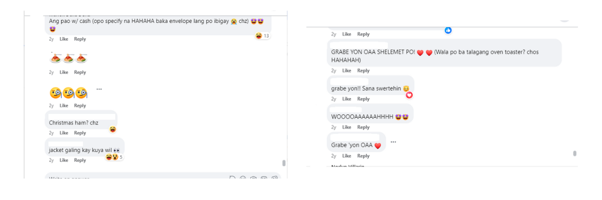 GRANT-A-WISH FB COMMENTS