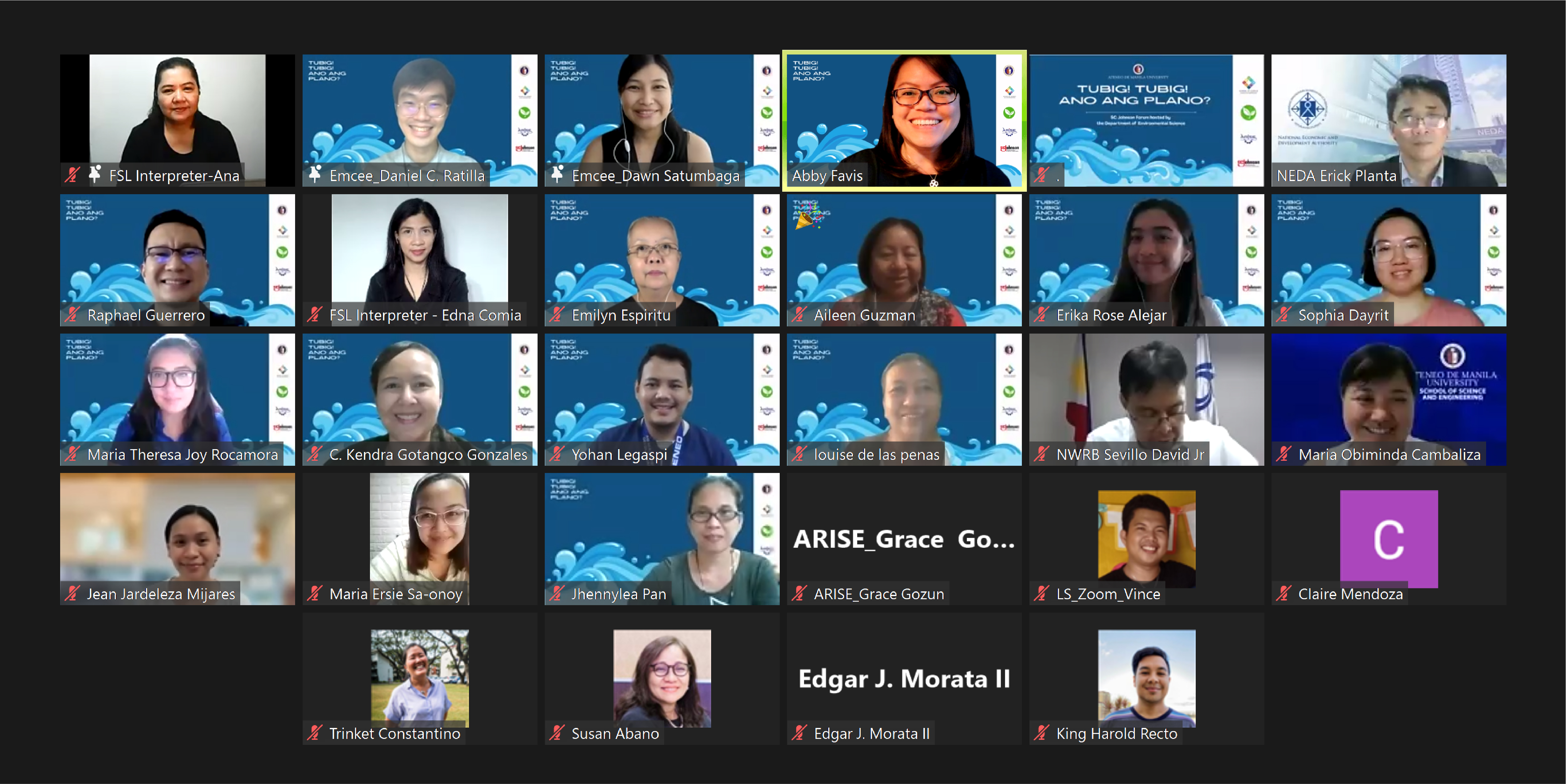 Participants of the SC Johnson Forum: Tubig! Tubig! Ano ang Plano?