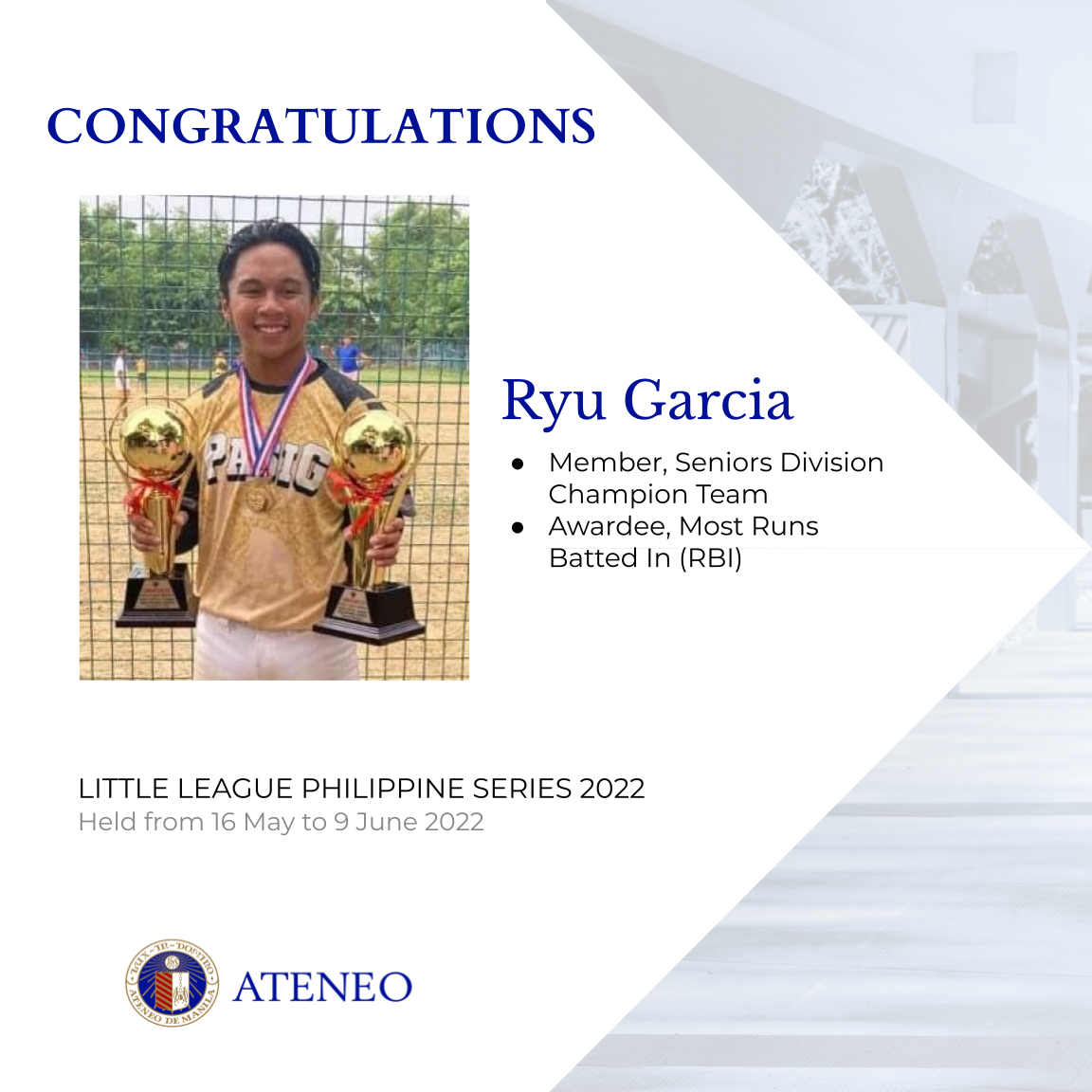 RBI awardee Ryu Garcia