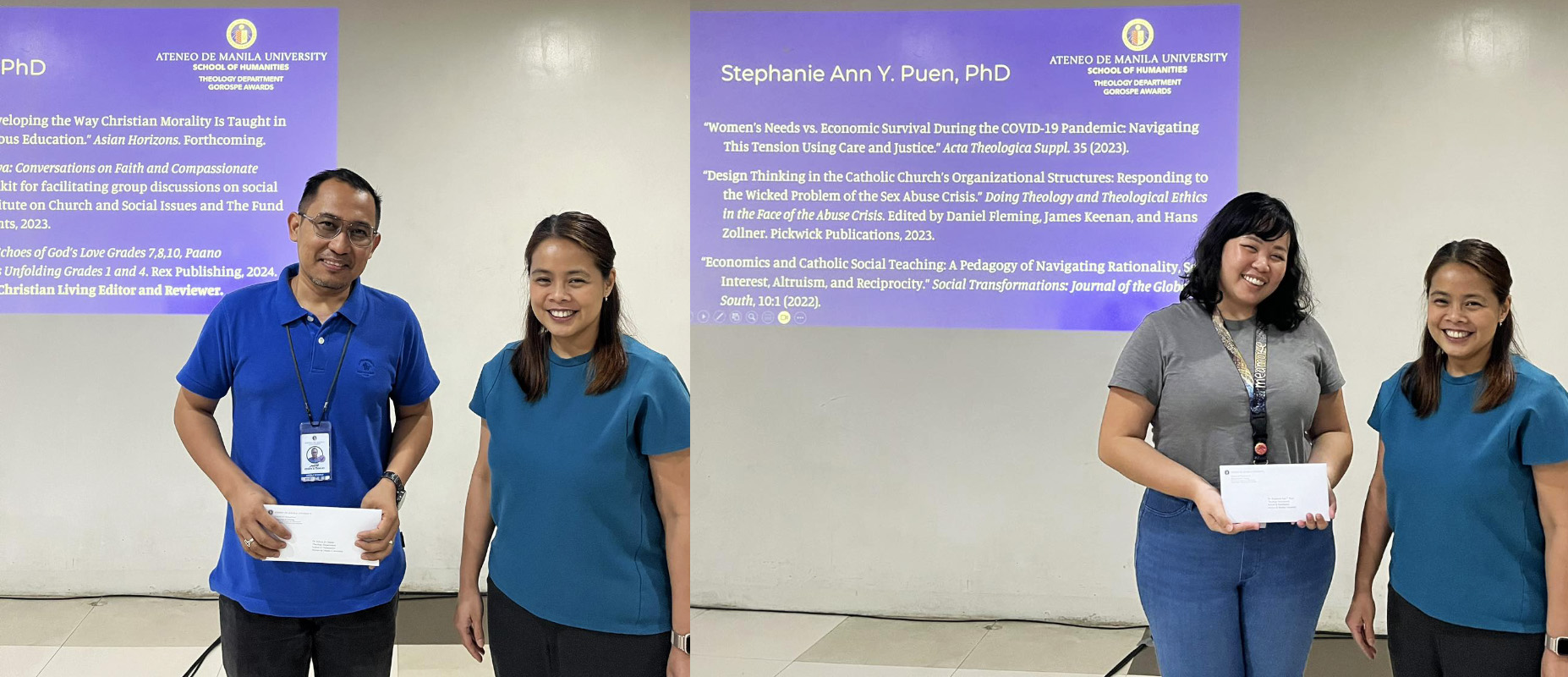 Awardees Odulio and Puen