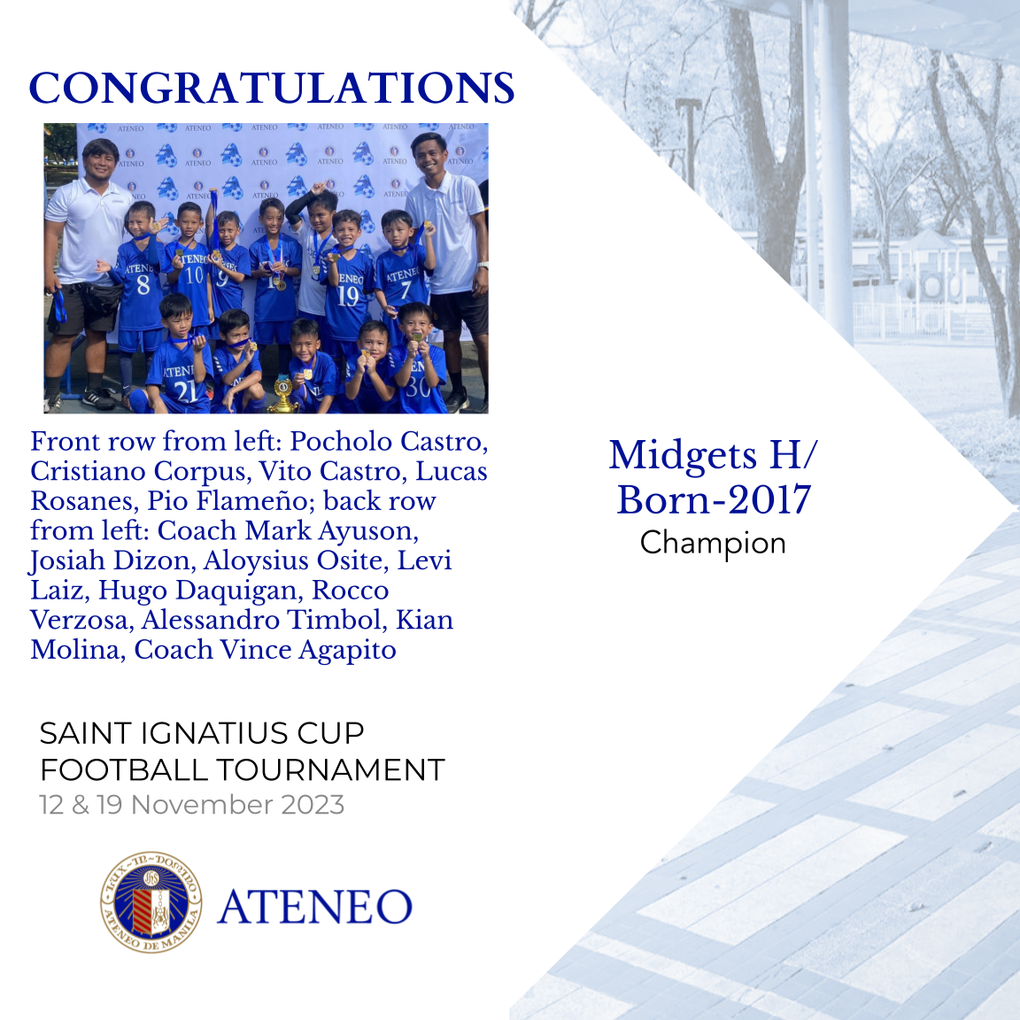 Saint Ignatius Cup champions