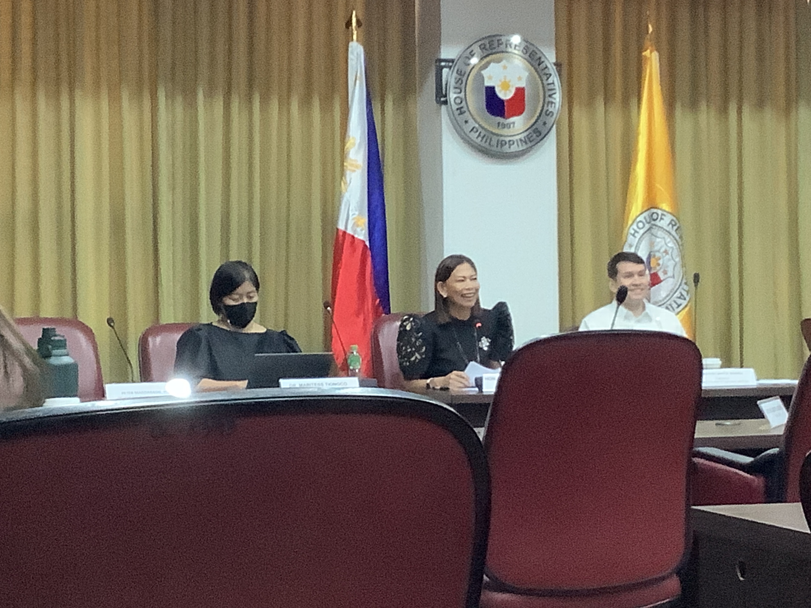 L-R: Dr. Marites Tiongco, Hon. Stella Luz Quimbo, and Hon. Wilfridi Mark Enverga